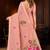 peach woven cotton saree with blouse
