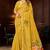 yellow woven cotton saree with blouse