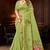 green woven cotton saree with blouse