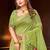 green woven cotton saree with blouse