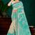 green woven cotton saree with blouse