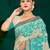 green woven cotton saree with blouse