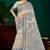 navy blue woven cotton saree with blouse