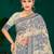navy blue woven cotton saree with blouse
