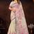 pink woven cotton saree with blouse
