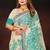 green woven cotton saree with blouse