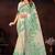 green woven cotton saree with blouse