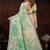 green woven cotton saree with blouse