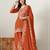 Orange chinon silk suit