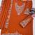 Orange chinon silk suit