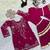 Designer girls ranipink georgette embroidered kurta gharara set with net dupatta