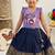 New stylish girls lavender & navy blue silk traditional pichwai art lehenga choli set