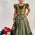 New trendy girls sage green silk traditional lehenga choli set