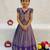 New latest girls purple silk pattu pavadai lehenga choli set with brocade koti