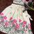 New latest trendy girls off-white lotus floral printed silk lehenga choli set with tassels