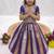 Latest designer girls royal purple silk pattu pavadai lehenga choli set with brocade koti
