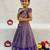 New latest girls purple silk pattu pavadai lehenga choli set with brocade koti