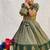 New trendy girls sage green silk traditional lehenga choli set
