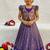 New latest girls purple silk pattu pavadai lehenga choli set with brocade koti