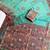 sea green printed pasmina print with dori silk saree