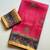 rani pink printed pasmina print with dori silk saree