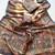 cream-grey printed pasmina print with dori silk saree