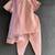 Pastel peach printed cotton silk kurti set