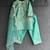 Aqua blue embroidered chanderi kurti set