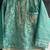 Aqua blue embroidered chanderi kurti set