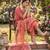 pink organza handwork suit set with dupatta