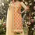 Lemon organza handwork suit set with designer dupatta