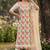 cream organza handwork suit set with dupatta