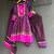 Deep plum purple embroidered silk anarkali set