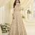 cream georgette sequins work anarkali gown set