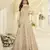 Cream heavy georgette sequence work anarkali gown set