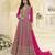rani pink georgette sequins work anarkali gown set