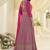 rani pink georgette sequins work anarkali gown set