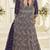 purple georgette sequins work anarkali gown set