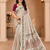 white-maroon siroski diamonds twins figure with rich pallu pasmina silk saree