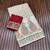 white-maroon siroski diamonds twins figure with rich pallu pasmina silk saree