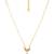 gold plated crescent kundan pendant necklace