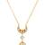 gold plated crescent kundan pendant necklace