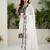 white georgette sequins embroidered suit