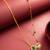 gold plated green stone kundan necklace
