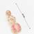 reception wear rose gold pink and green pendant necklace set with cushion stone drop and geometric earrings