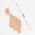 party wear rose gold peach necklace set with cascading bib design and chandelier drop earrings