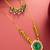 gold plated green hexagon pendant necklace