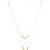gold plated double layer kundan necklace