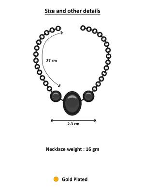 gold plated double layer kundan necklace 4