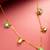 gold plated green enamel kundan necklace